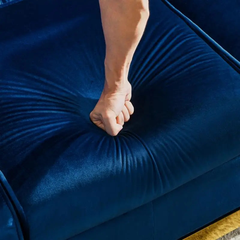 Velvet Chesterfield Sofa Set Tufted 3-Seater For Living Room