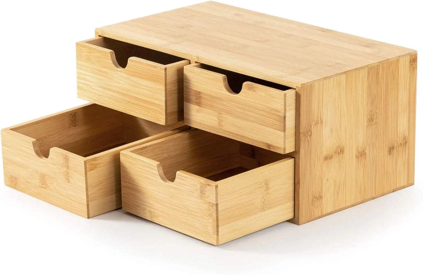 Mini Desktop Drawer Organizer - 4 Drawer Storage Box for Office Home Toiletries, No Assembly Required