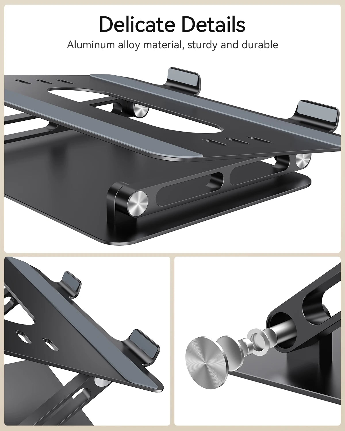 KOOTION Adjustable Aluminum Ergonomic Laptop Stand Desk Riser