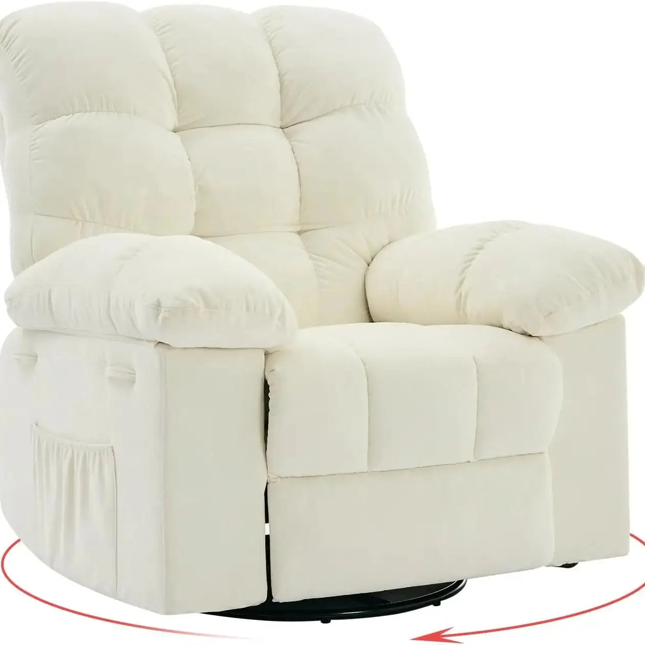 HiMISS Rocker Recliner Chair for Adults Overstuffed Manual Glider Sofa