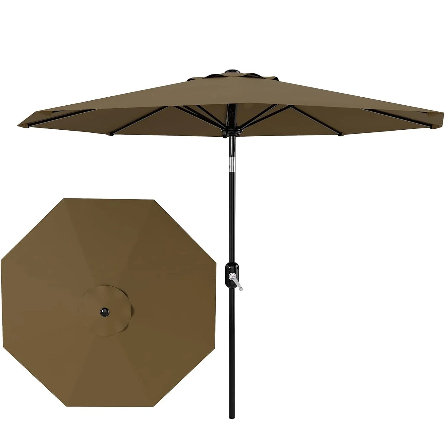 Blissun Outdoor Patio Umbrella With Crank Lift And Tilt