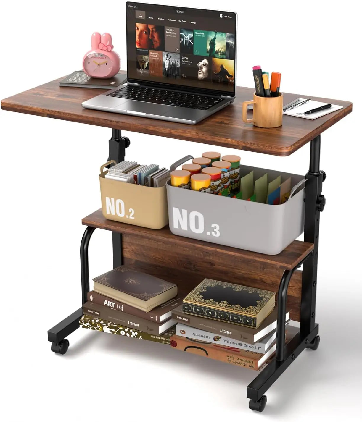 Laptop Desk Adjustable Desk Small Standing Home Office Desks for Small Spaces Portable Desks Table for Bedrooms
