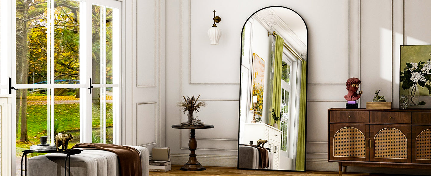 Harrispure Modern Full Length Glass Mirror With Aluminum Alloy Frame
