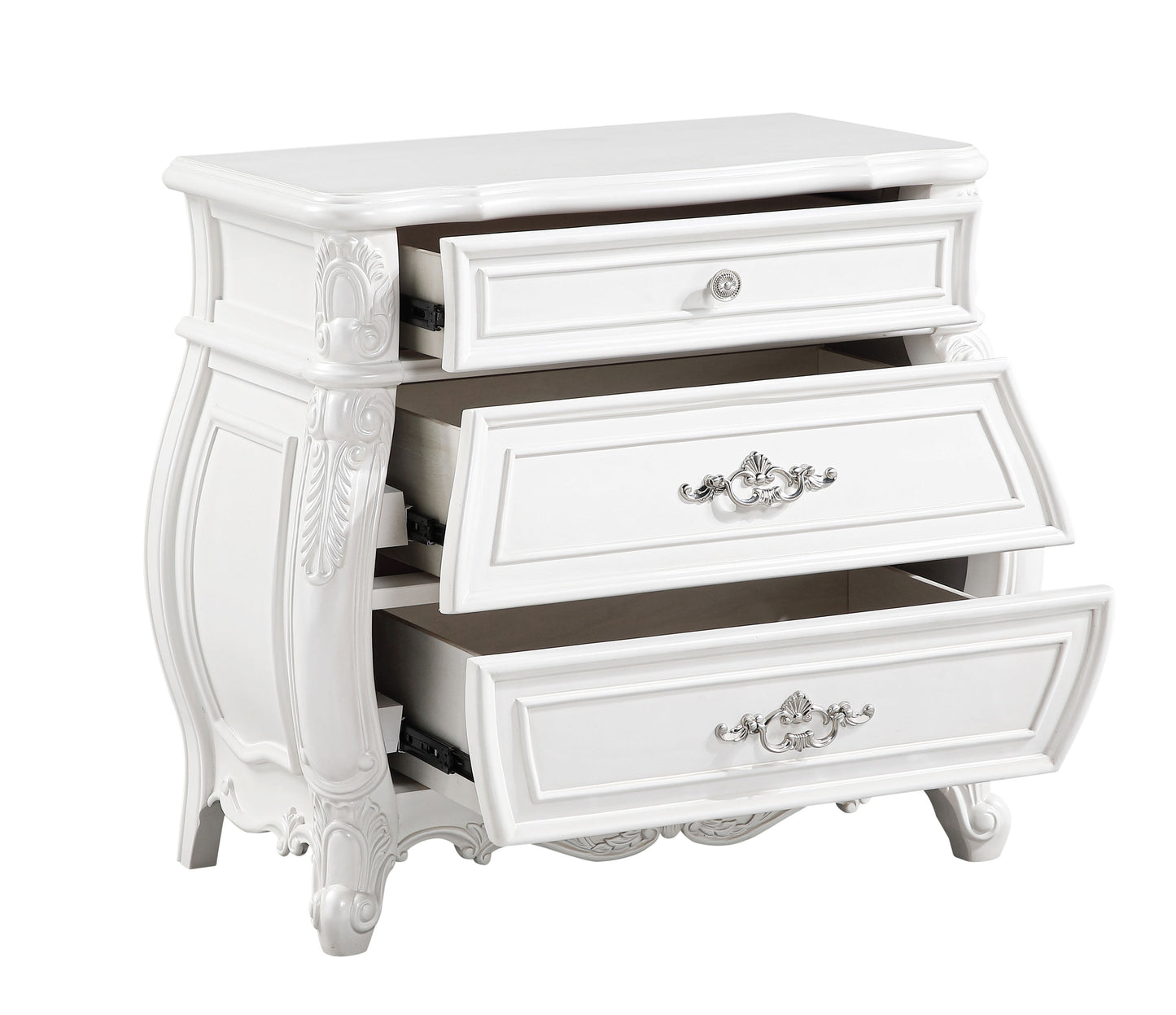 Modern Bedroom Set In Wood Finish With Coordinating Nightstands