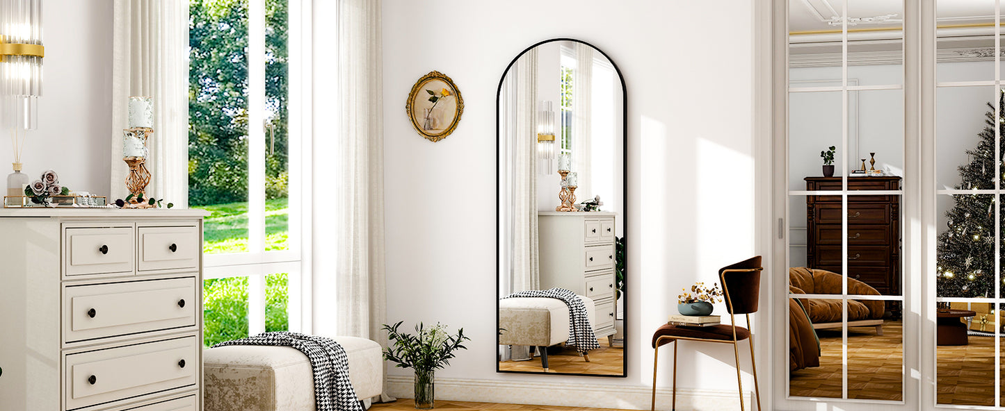 Harrispure Modern Full Length Glass Mirror With Aluminum Alloy Frame