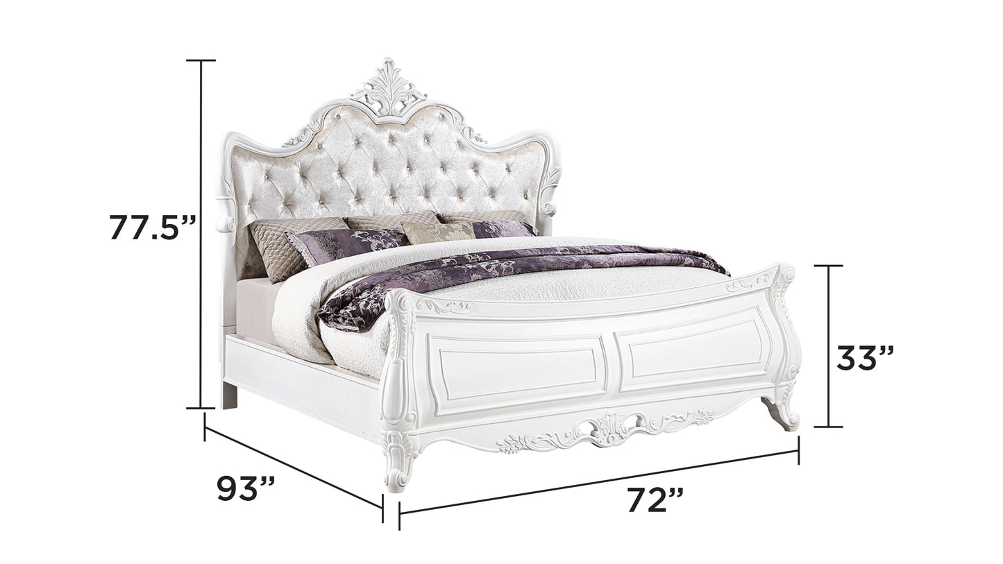 Modern Bedroom Set In Wood Finish With Coordinating Nightstands