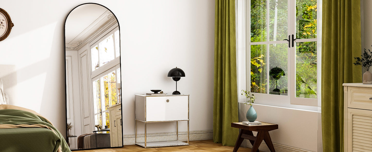 Harrispure Modern Full Length Glass Mirror With Aluminum Alloy Frame