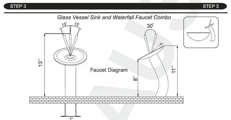 KEMAIDI Round Vessel Sink With Faucet Ceramic Bathroom Set
