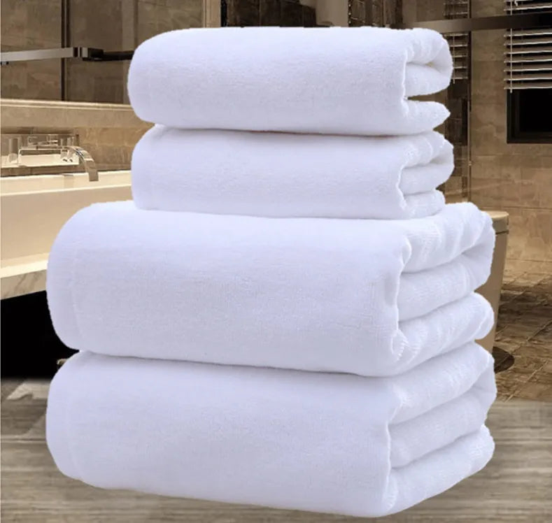 100% Cotton White Face Towel for Hotel Custom Embroidery Bath Towel Personalized Customized Beach Towel Corporate Gift With Logo
