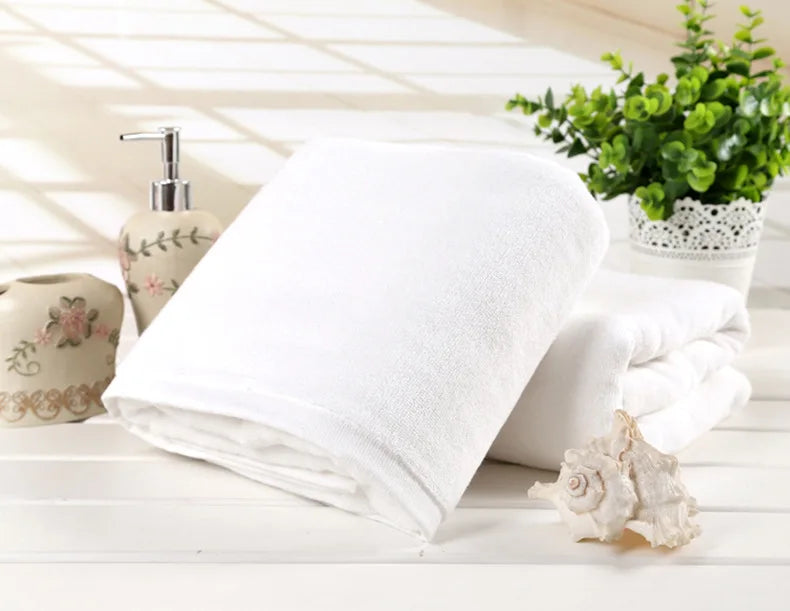 100% Cotton White Face Towel for Hotel Custom Embroidery Bath Towel Personalized Customized Beach Towel Corporate Gift With Logo