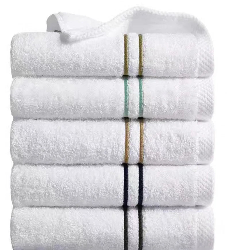 100% Cotton White Face Towel for Hotel Custom Embroidery Bath Towel Personalized Customized Beach Towel Corporate Gift With Logo