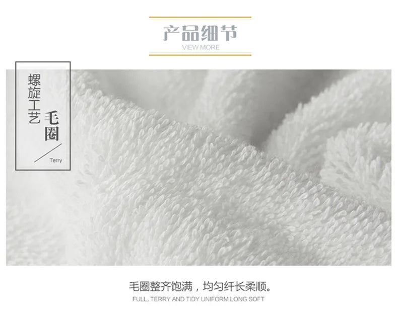 100% Cotton White Face Towel for Hotel Custom Embroidery Bath Towel Personalized Customized Beach Towel Corporate Gift With Logo