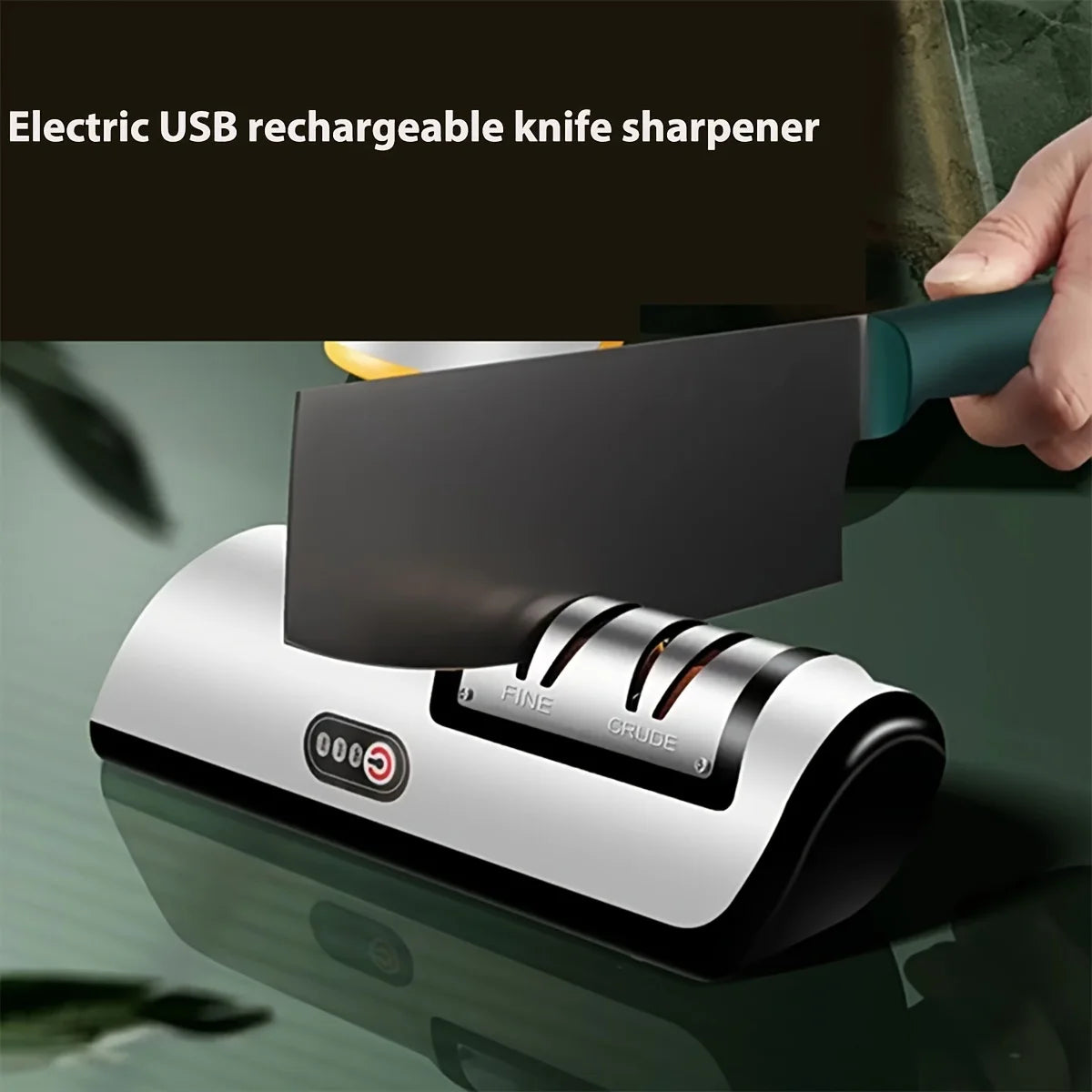 HOMEFISH Multifunctional Kitchen Electric Knife Sharpener 4 Gear