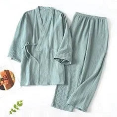 Cloud Cotton Story Japanese Kimono Robe For Couples Crepe Bathrobe
