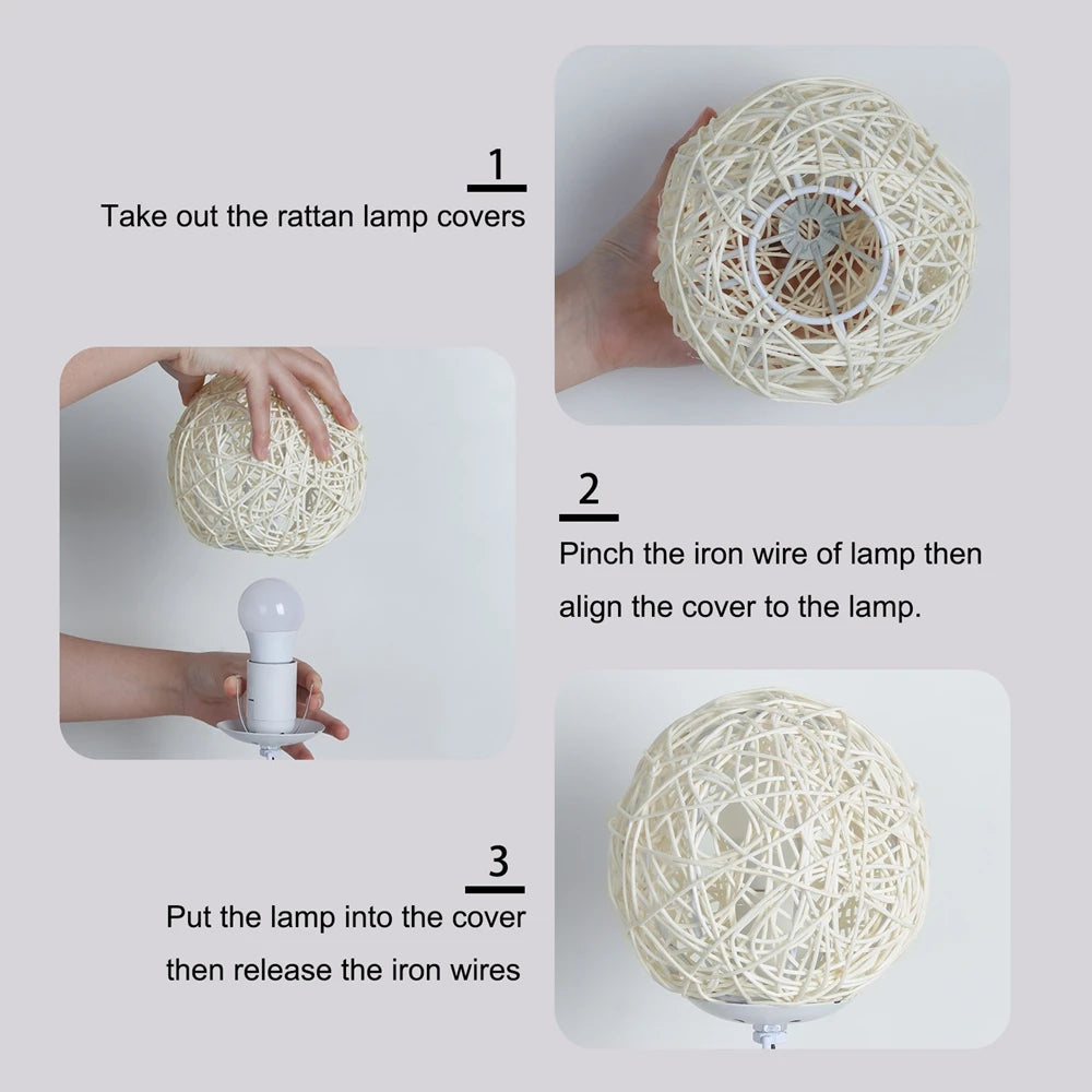 Vrygle Handwoven Modern Floor Lamp for Living Room and Bedroom