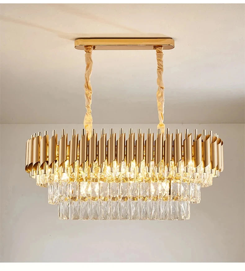 CHYMUIO LIGHT Modern Crystal LED Chandelier Pendant For Restaurant