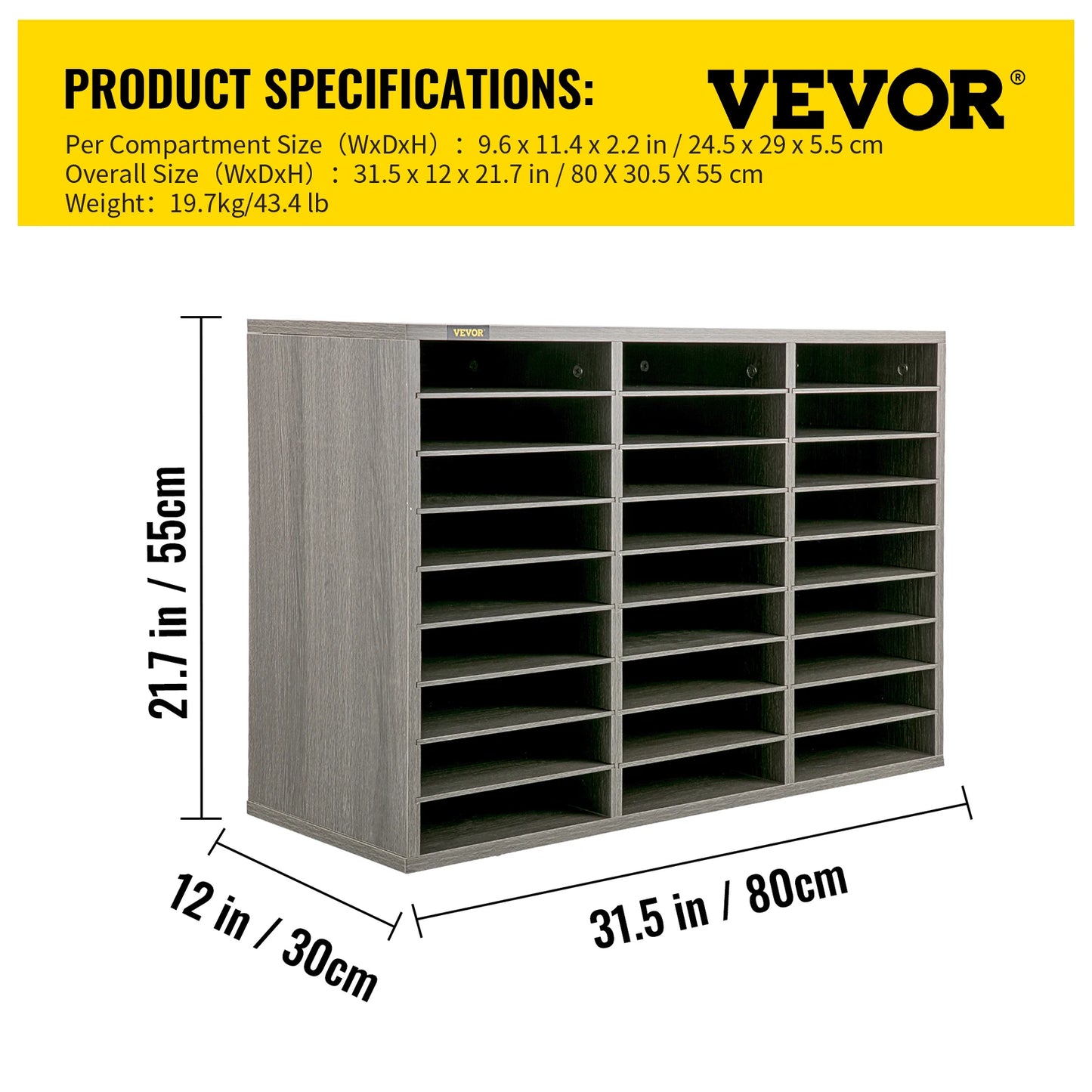 VEVOR Literature Organizers With Adjustable Shelves For Office