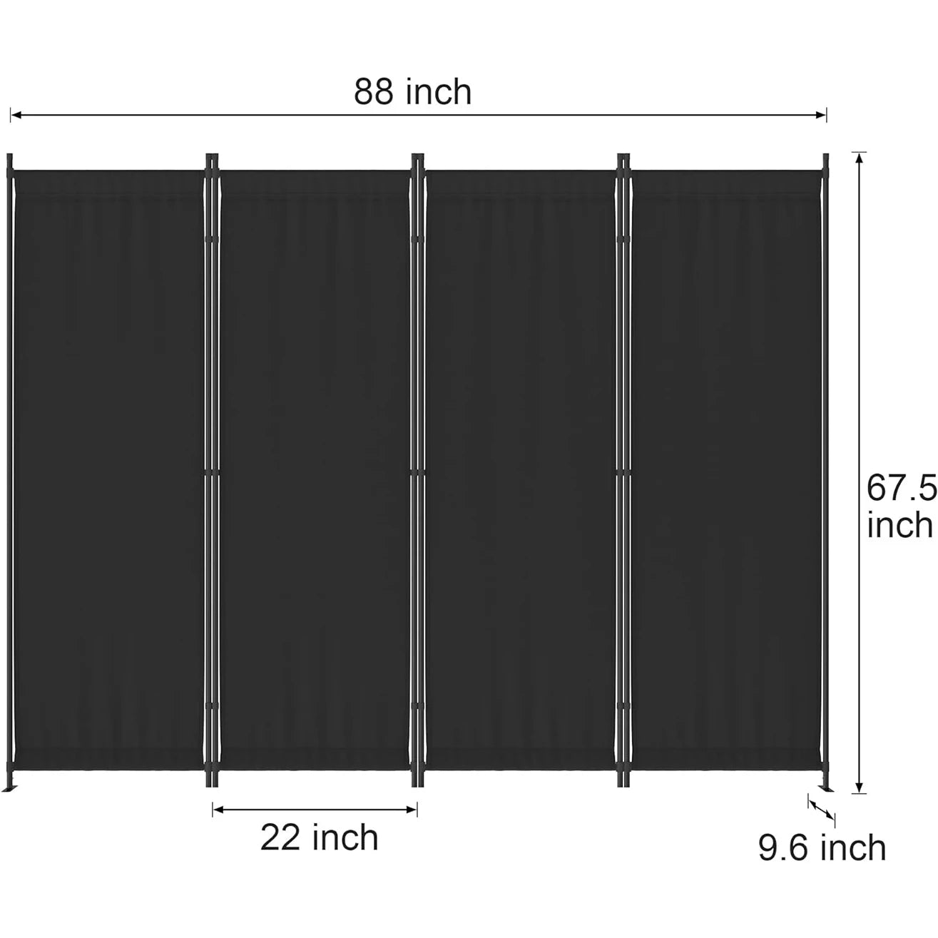 Portable Folding Privacy Screens Room Divider Foldable Wall Partitions