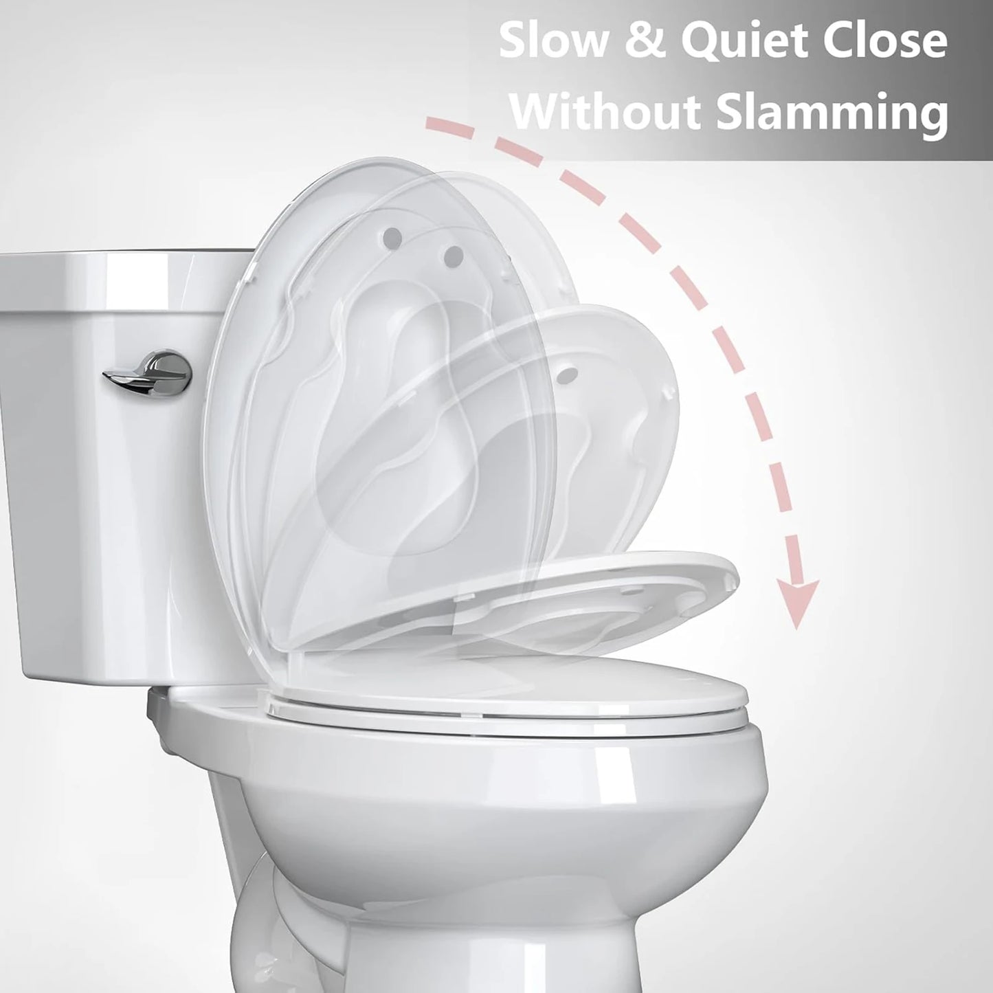 HobbyLane Elongated Toilet Seat With Soft Close And Quick Release