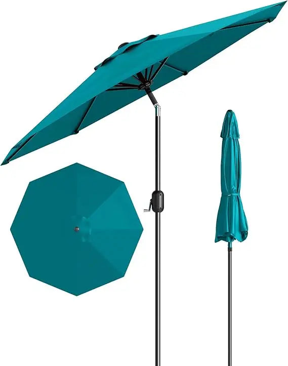 Blissun Outdoor Patio Umbrella With Crank Lift And Tilt