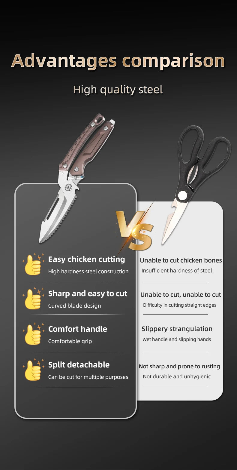 Heavy Duty Poultry Shears Stainless Kitchen Scissors For Chicken Meat