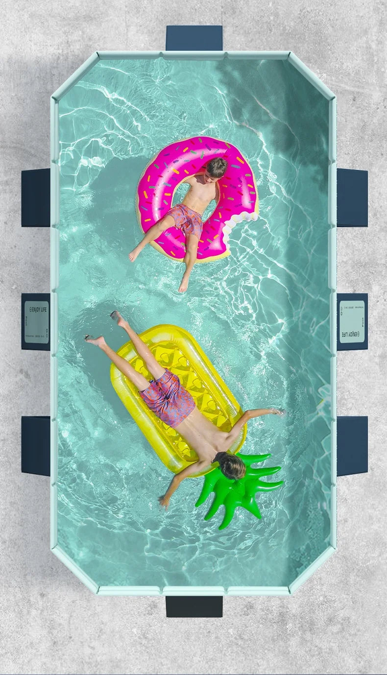 Inflatable-Free Swimming Pool No-Installation Water Play Pool Thickened Wear-Resistant Foldable Bathing Pool Outdoor Large Pool