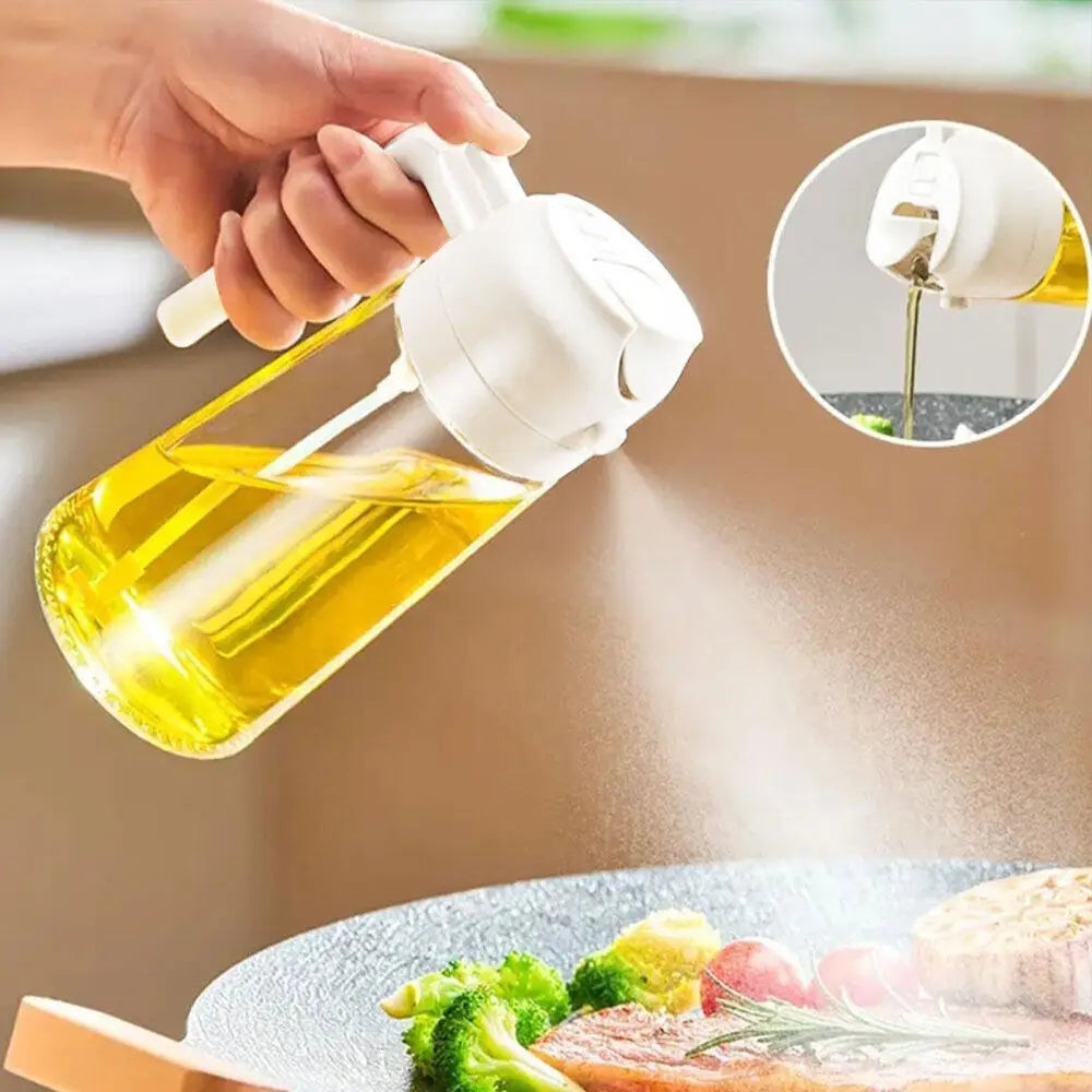 Olive Oil Sprayer Dispenser 2-In-1 Fine Mist Kitchen Bottle