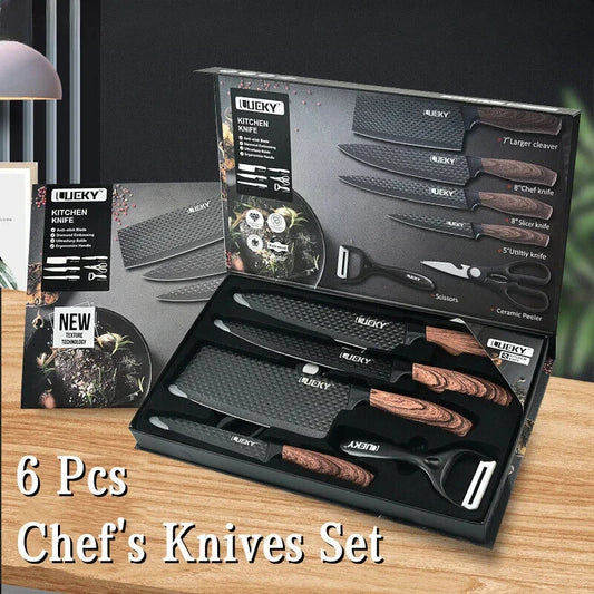 MDHAND 6 Piece Stainless Steel Kitchen Knife Set For Restaurants