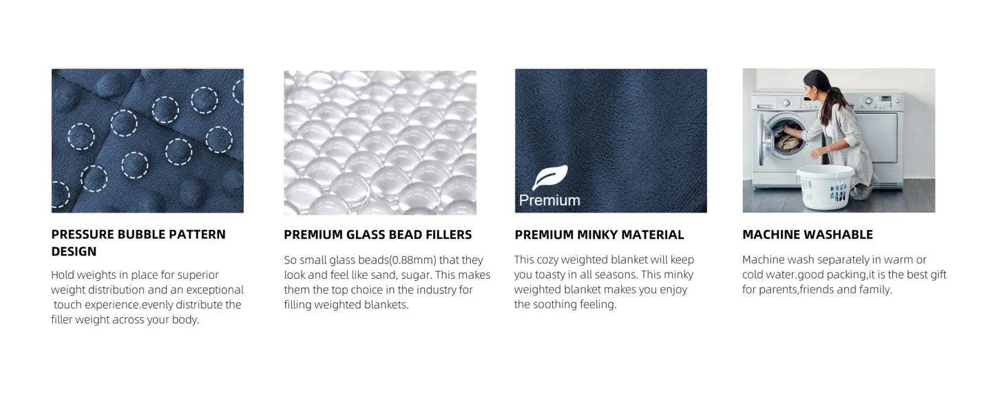 Huloo Sleep Weighted Blanket for Sofa and Bed Comfort