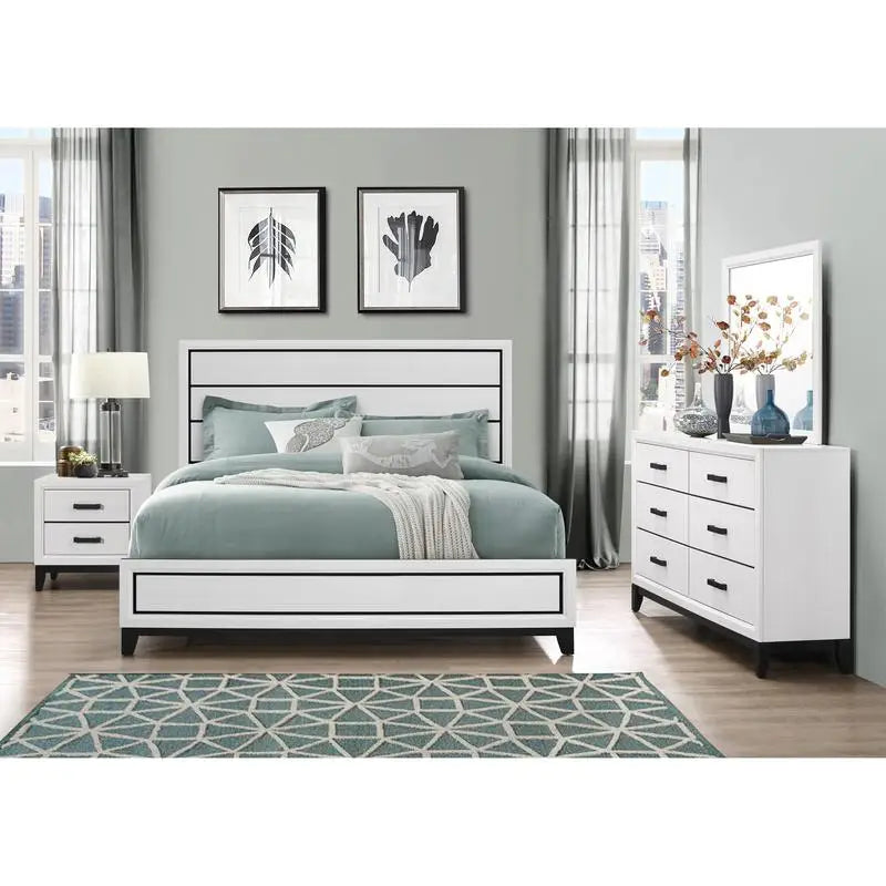 Mirage White 5-Piece Queen Bedroom Set with Modern Design for Stylish Home Décor