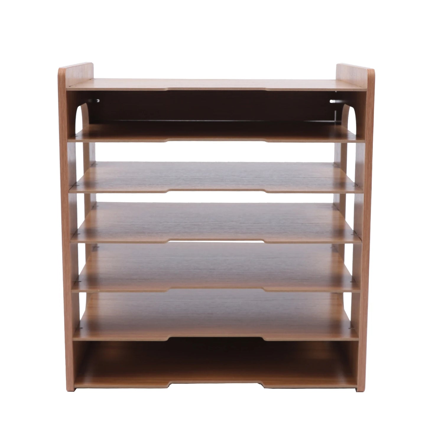 7-Tier Wooden Desk Organizer for Office Papers and Files