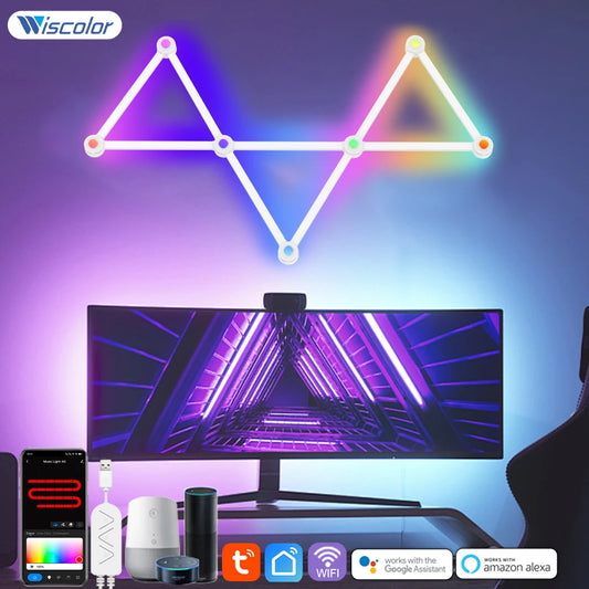 Wiscolor LED RGB Smart Wall Light WiFi Backlight TV Gaming Rhythm App