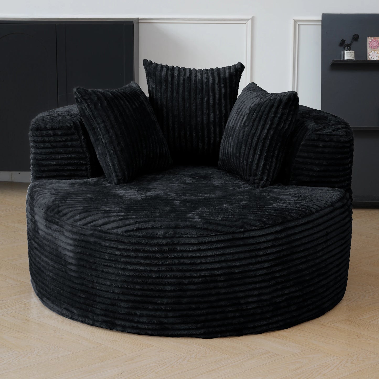 Sdorens Round Chair Lounge Chaise Cloud Boneless Modern Sofa Bed