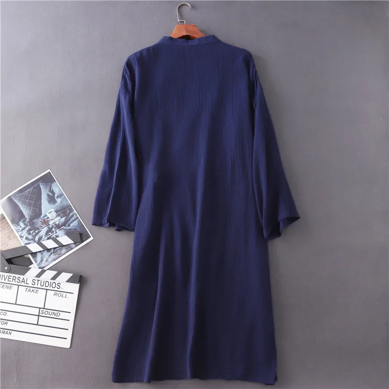 Cloud Cotton Story Japanese Kimono Bathrobe for Couples Sleepwear Crepe