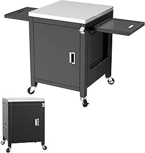 Grill Table with Sink, Outdoor Bar Cart Grill Station, Modular Outdoor Kitchen Island with 100-Gallon Storage Cabinet, 304 Stain