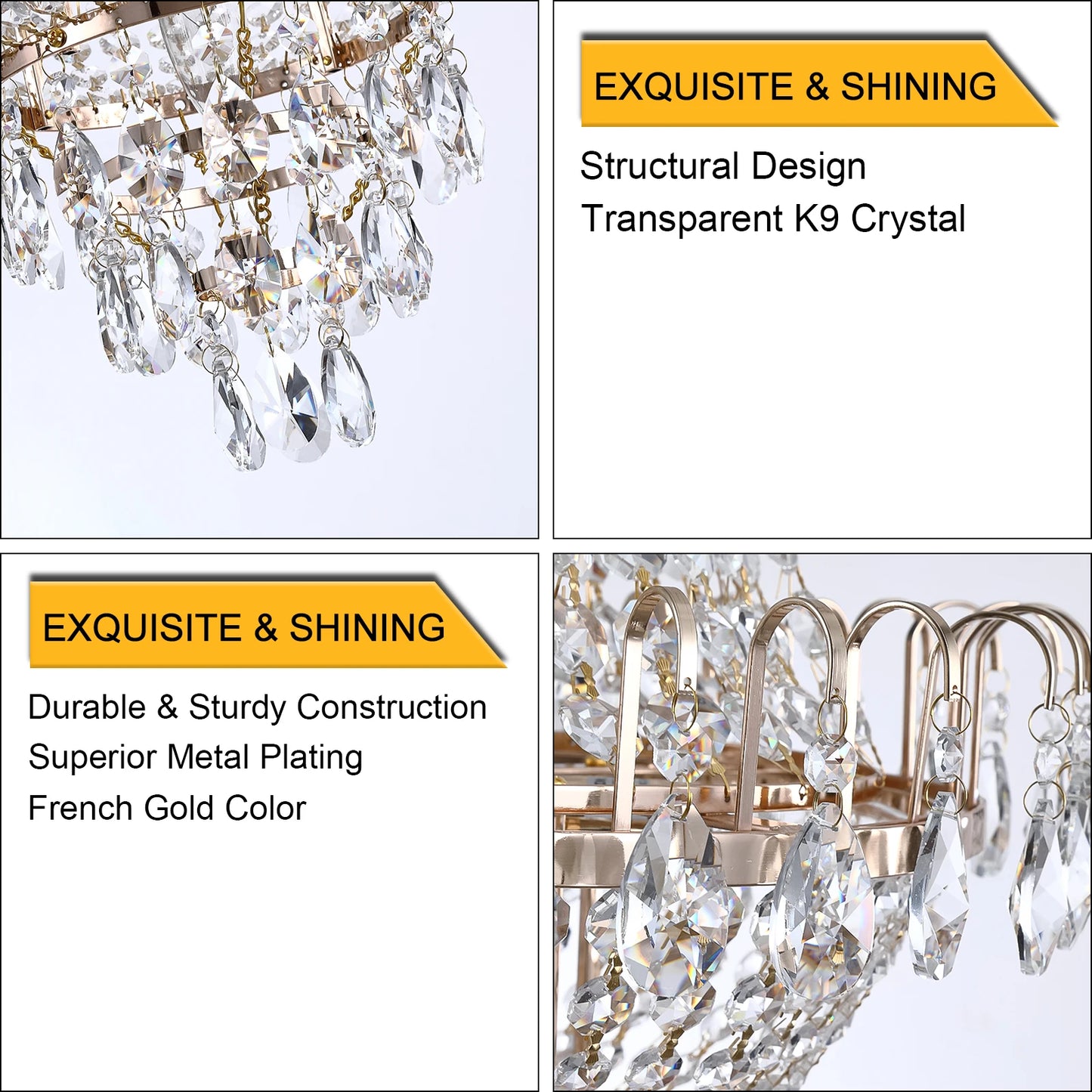 ARLGSITE Crystal Chandelier Pendant Light