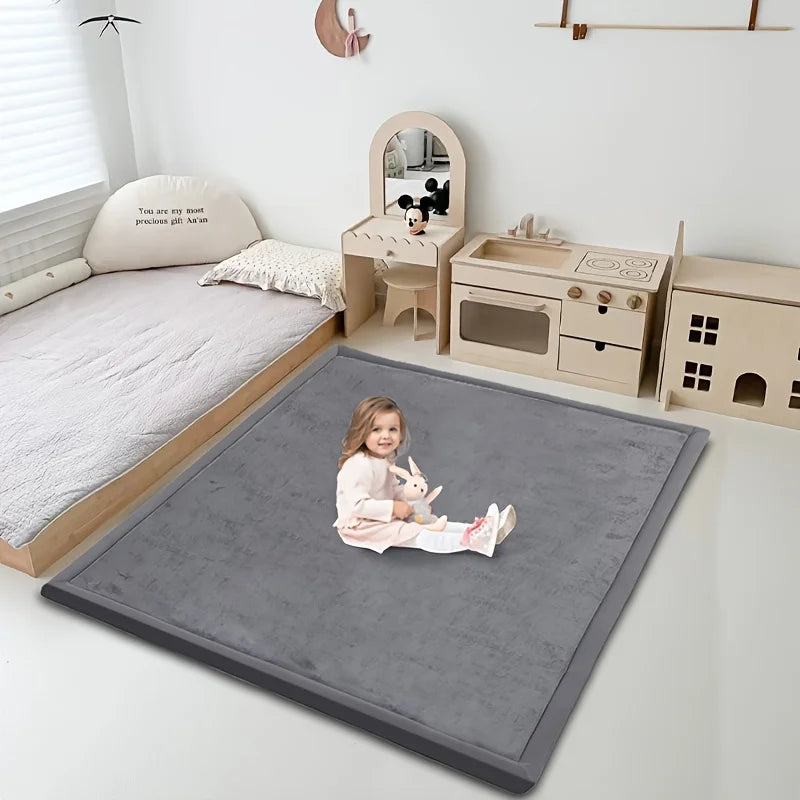 PaPaMat Memory Foam Playpen Mat Non-Slip Soft Velvet Kids Rug