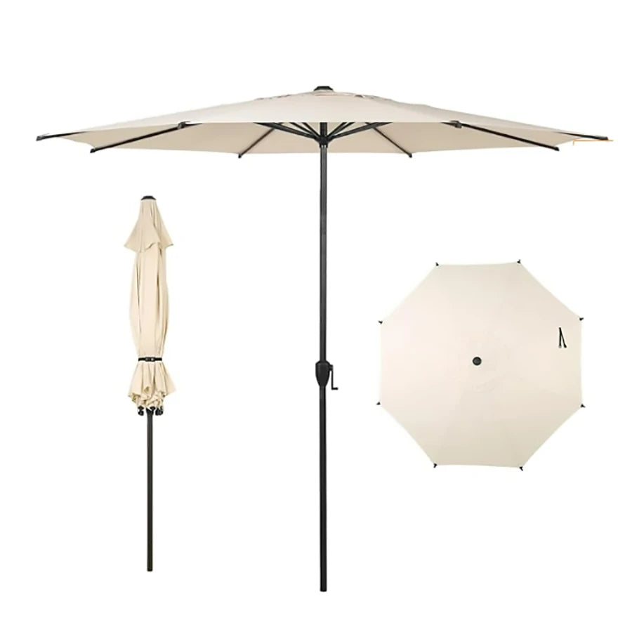 Blissun Outdoor Patio Umbrella With Crank Lift And Tilt