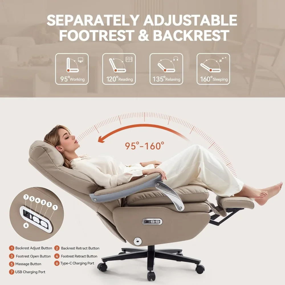 General Use Ergonomic Executive Office Chair With Footrest Massage