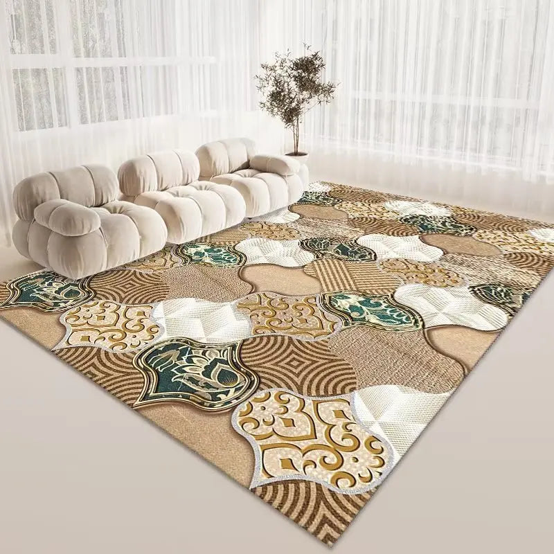 Modern Area Rug Non-Slip Carpet for Living Room and Bedroom