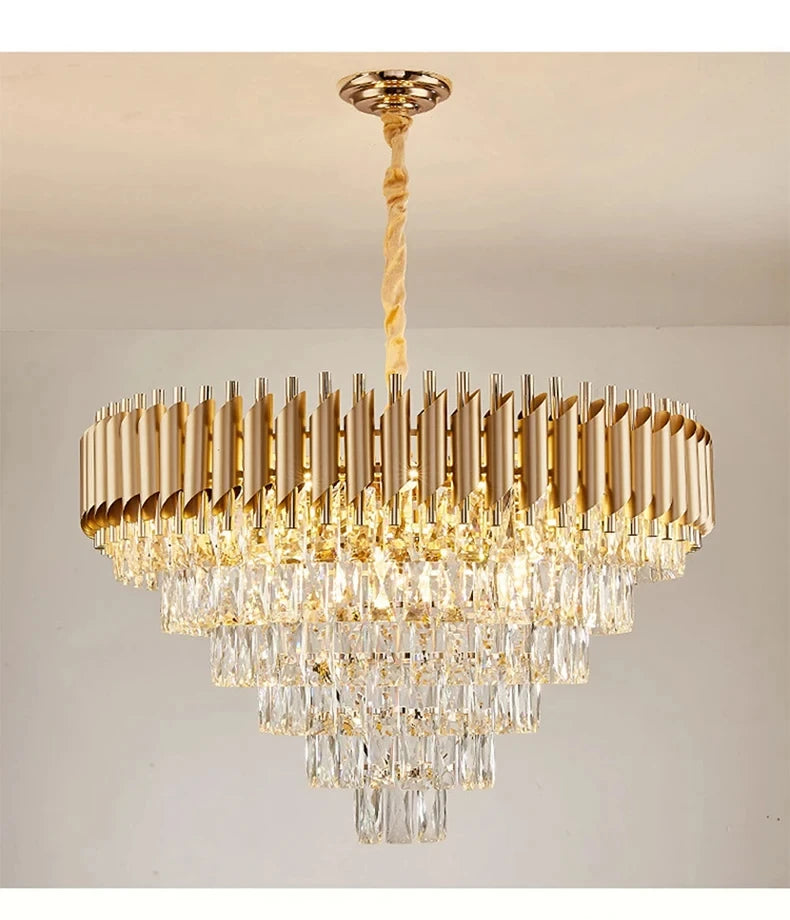 CHYMUIO LIGHT Creative Luxury Crystal Chandelier Pendant LED Light