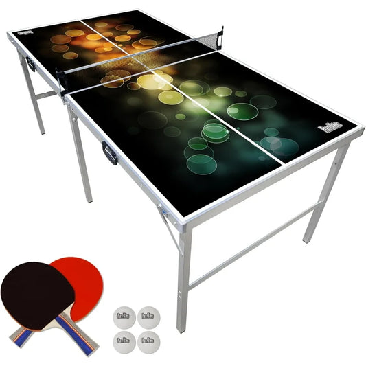 XMSJ PartyLife Portable Folding Ping Pong Table Indoor Outdoor LED