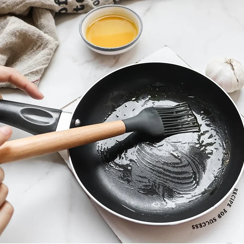 AJOYOUS Silicone Kitchen Utensil Set Nonstick Spatula Shovel Egg Beaters