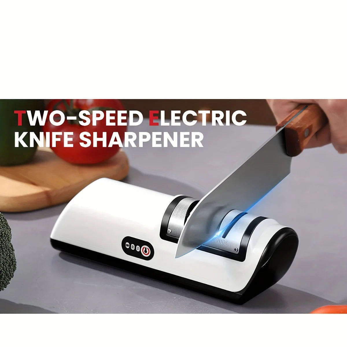 HOMEFISH Multifunctional Kitchen Electric Knife Sharpener 4 Gear