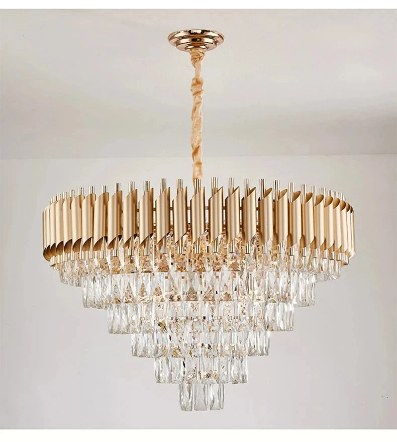 CHYMUIO LIGHT Creative Luxury Crystal Chandelier Pendant LED Light