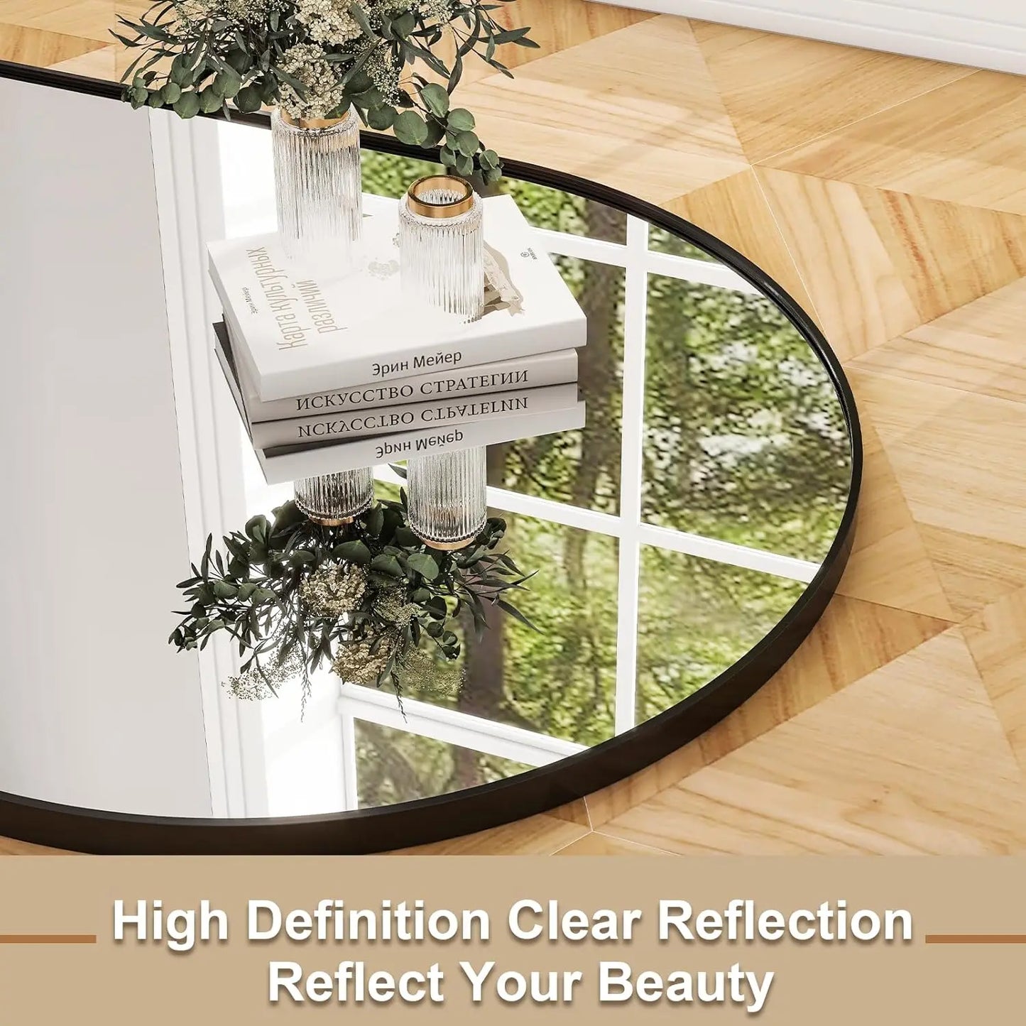 Harrispure Modern Full Length Glass Mirror With Aluminum Alloy Frame