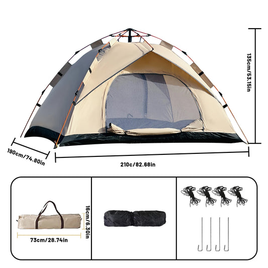 Pakicetus Windproof Camping Tent For Families Easy Setup
