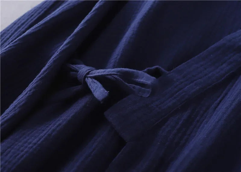 Cloud Cotton Story Japanese Kimono Bathrobe for Couples Sleepwear Crepe