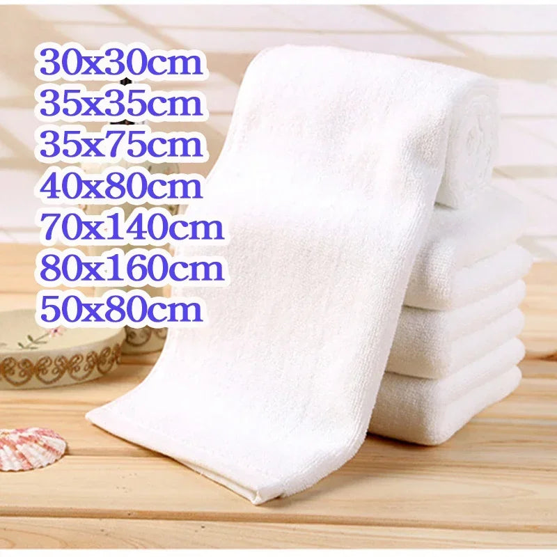 100% Cotton White Face Towel for Hotel Custom Embroidery Bath Towel Personalized Customized Beach Towel Corporate Gift With Logo