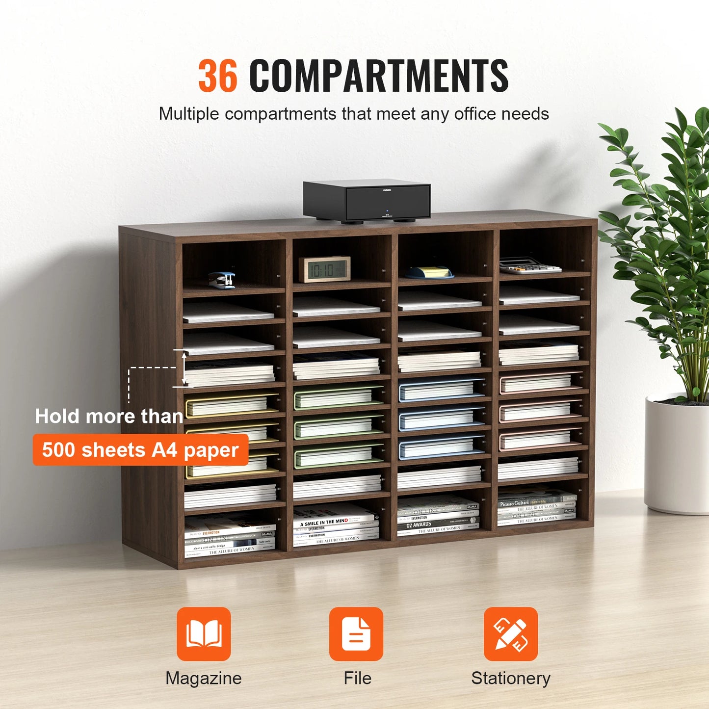 VEVOR Literature Organizers With Adjustable Shelves For Office